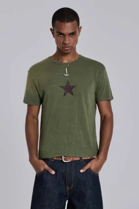 Green Star Sun Faded T-shirt