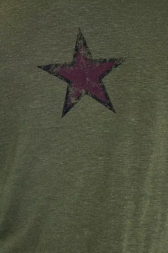 Green Star Sun Faded T-shirt