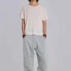 Gråmelerade, baggy Monster Joggers med uppvikt nederkant