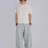 Gråmelerade, baggy Monster Joggers med uppvikt nederkant