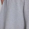 Gråmelerade joggingshorts i waffelväv med Monster-motiv