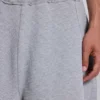 Gråmelerade joggingshorts i waffelväv med Monster-motiv