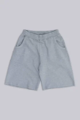 Gråmelerade joggingshorts i waffelväv med Monster-motiv