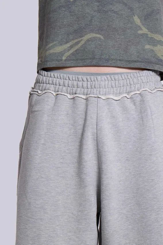 Gråmelerade Monster Jogger-shorts i baggy-modell