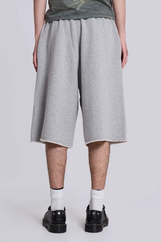 Gråmelerade Monster Jogger-shorts i baggy-modell