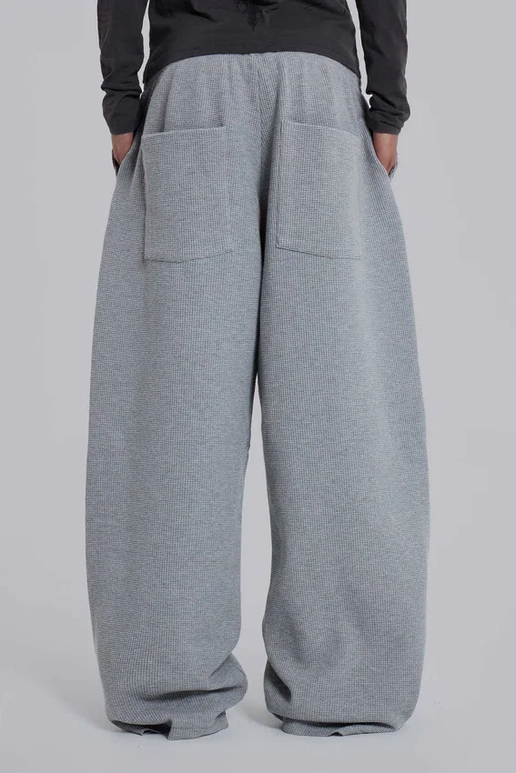 Gråmelerade Waffle Monster Joggers