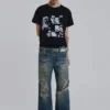 Gun Girl kort T-shirt