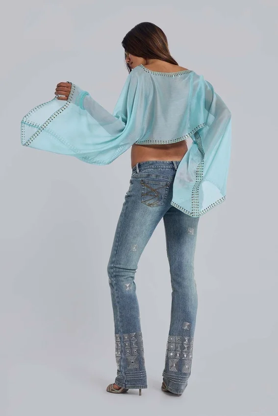 Lunet cape-top med nitar