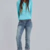 Handpärlade Cooper-jeans med bootcut