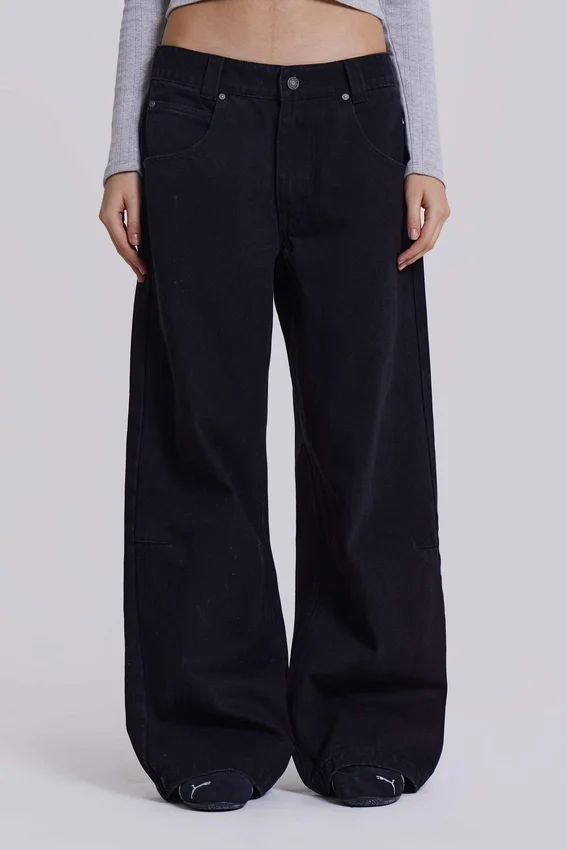 Hel svarta Colossus Jeans