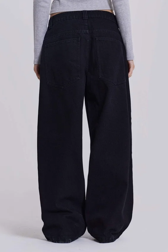 Hel svarta Colossus Jeans