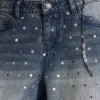 Hunter-jeans med raka ben och spegeldetaljer