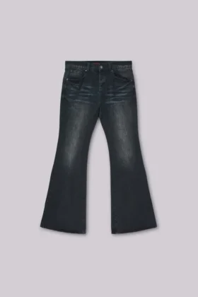 Indigo Creased Drift Bootcut-Jeans