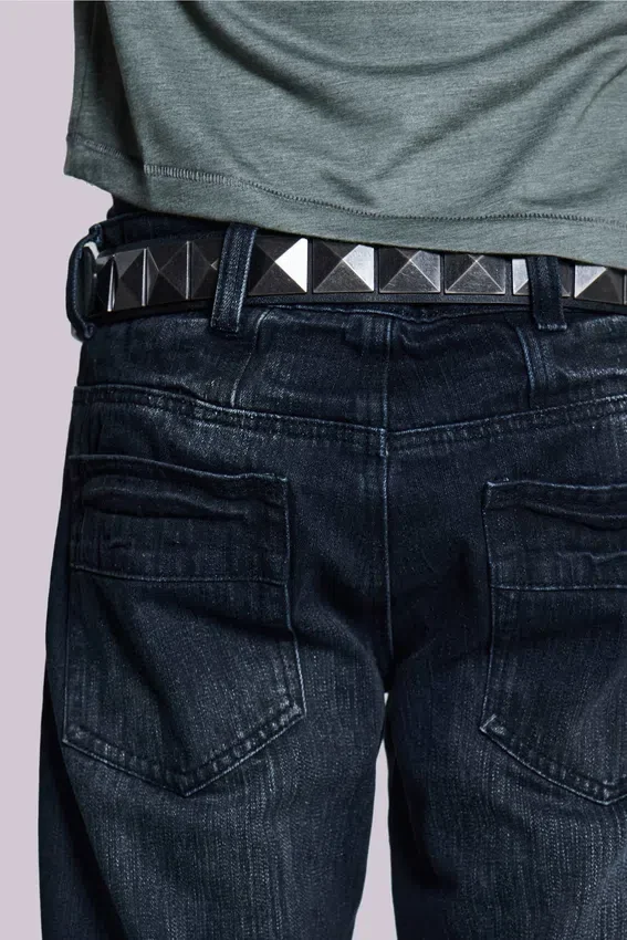 Indigo Creased Drift Bootcut-Jeans