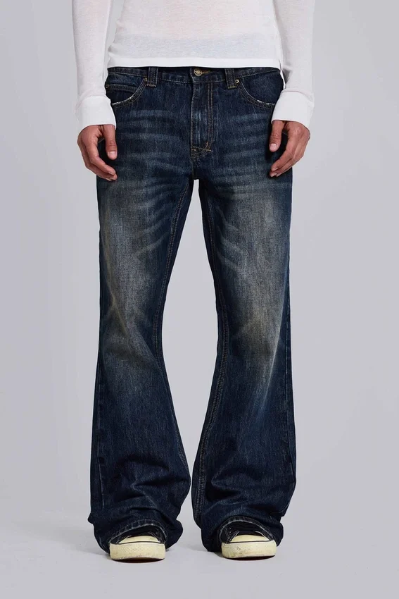 Indigo Creased Jude Bootcut Jeans