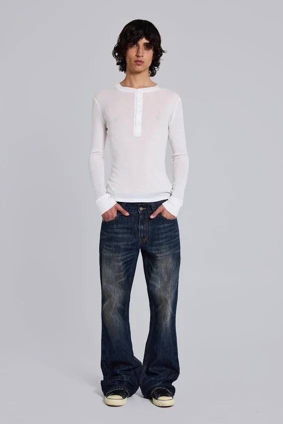 Indigo Creased Jude Bootcut Jeans
