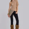 Infinity Multiway-stickad cape i sand