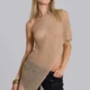 Infinity Multiway-stickad cape i sand