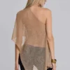 Infinity Multiway-stickad cape i sand