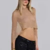 Infinity Multiway-stickad cape i sand