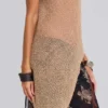 Infinity Multiway-stickad cape i sand
