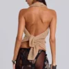 Infinity Multiway-stickad cape i sand