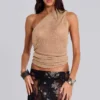 Infinity Multiway-stickad cape i sand