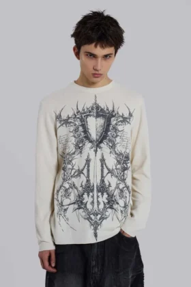 Kasper Digi Waffle Ecru T-shirt