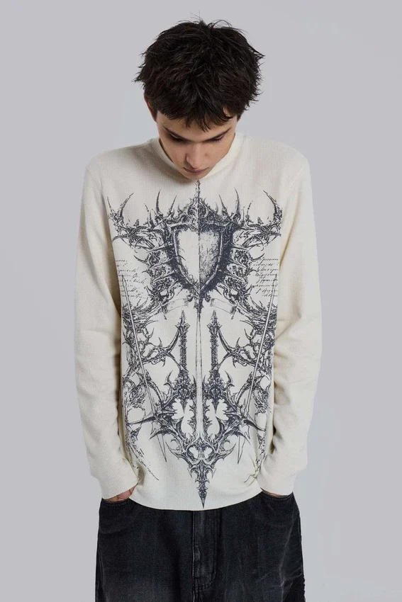 Kasper Digi Waffle Ecru T-shirt
