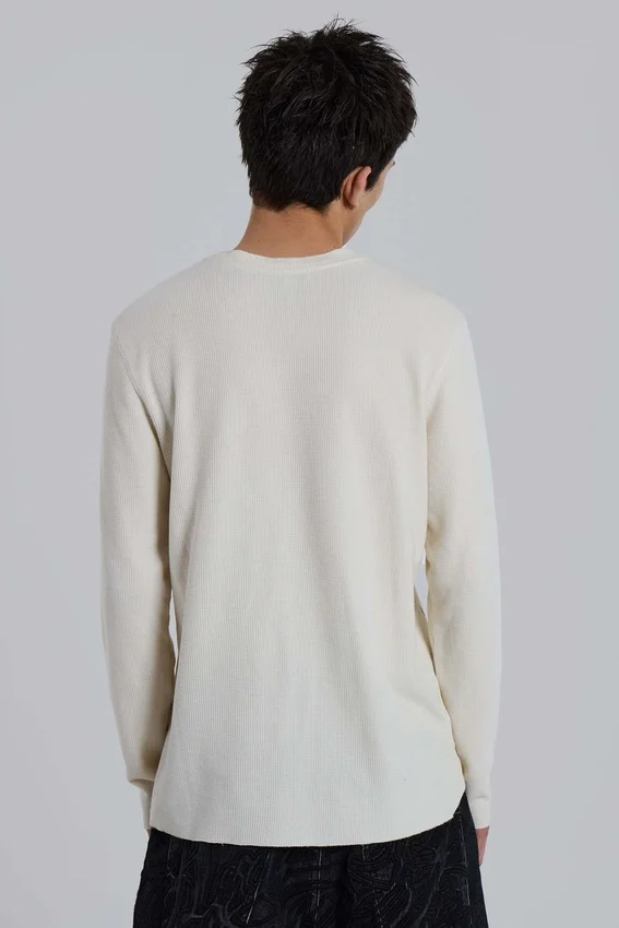 Kasper Digi Waffle Ecru T-shirt