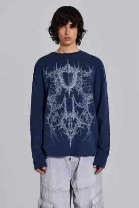 Kasper Digi Waffle marinblå T-shirt