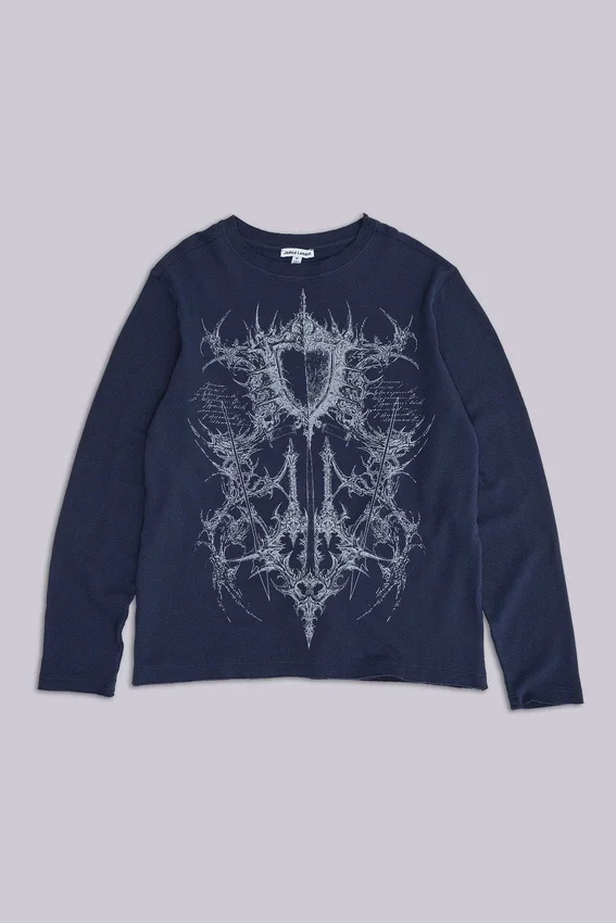 Kasper Digi Waffle marinblå T-shirt