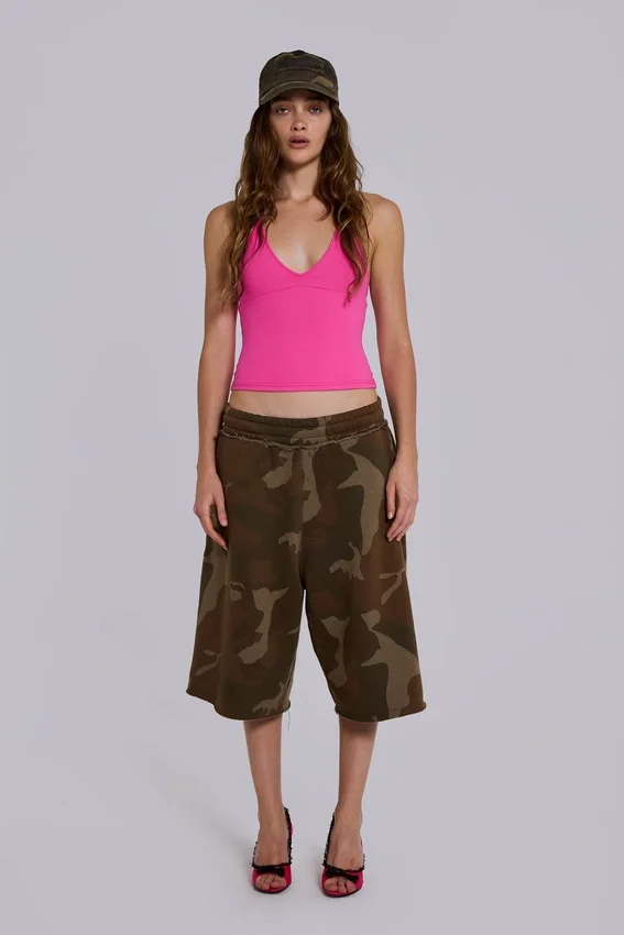 Kayla halterneck-top i rosa
