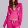 Kayla halterneck-top i rosa