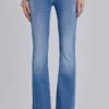 Kelsey lågmidjade skinny jeans med bootcut i mellantvätt