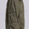 Khaki oljetvättade Parachute Pants