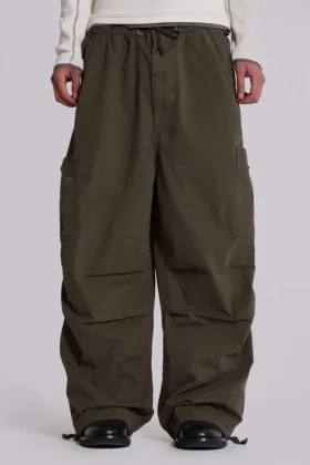 Khaki Parachute Cargo-byxor