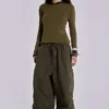 Khaki Parachute Cargo-byxor