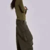 Khaki Parachute Cargo-byxor