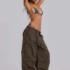 Khaki Parachute Cargo-byxor