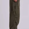 Khaki Parachute Cargo-byxor