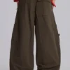 Khaki Parachute Cargo-byxor