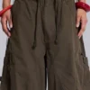 Khaki Parachute Cargo-byxor