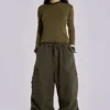 Khaki Parachute Cargo-byxor