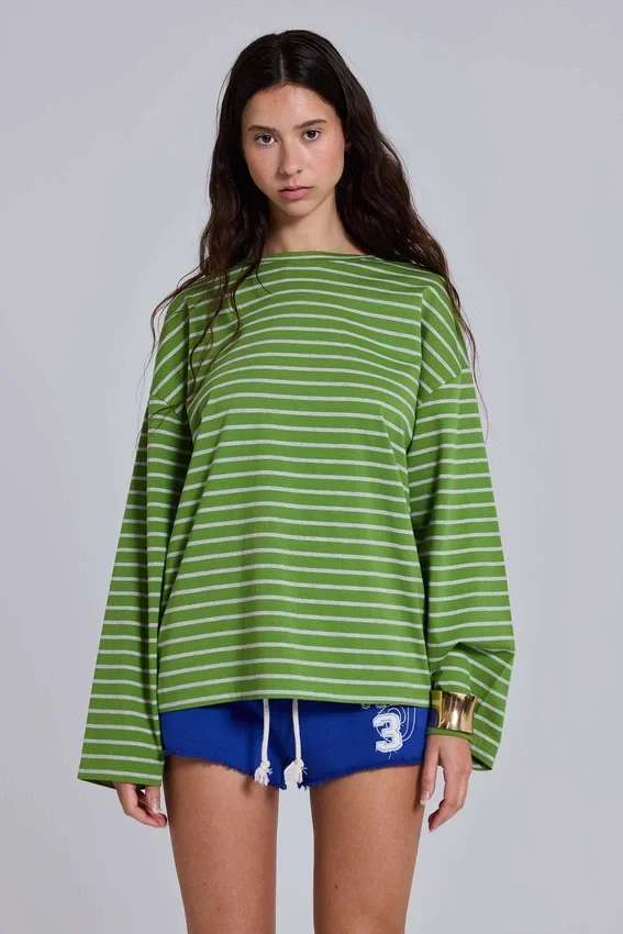 Klyne Stripe långärmad topp