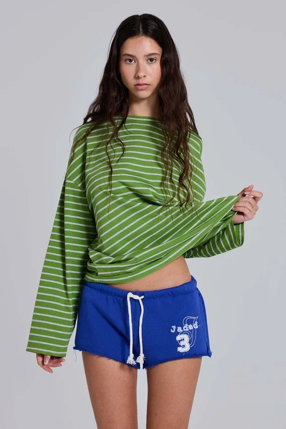 Cleo Mini Jogger-shorts i blått