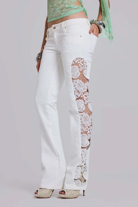 Lace Cooper-jeans med utsvängda ben