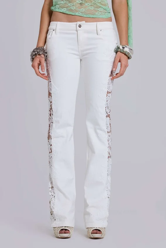 Lace Cooper-jeans med utsvängda ben