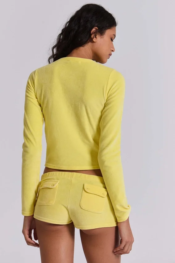 Lemon Velour-minishorts