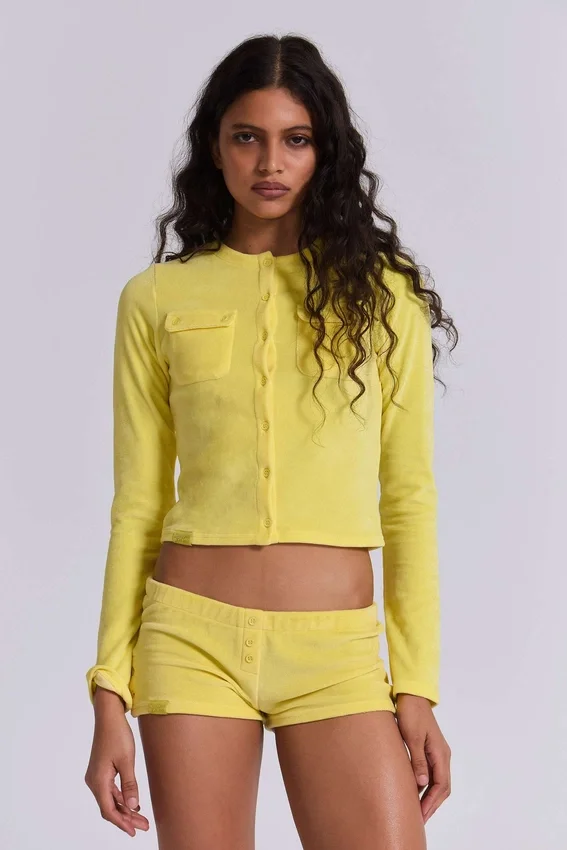 Lemon Velour-minishorts